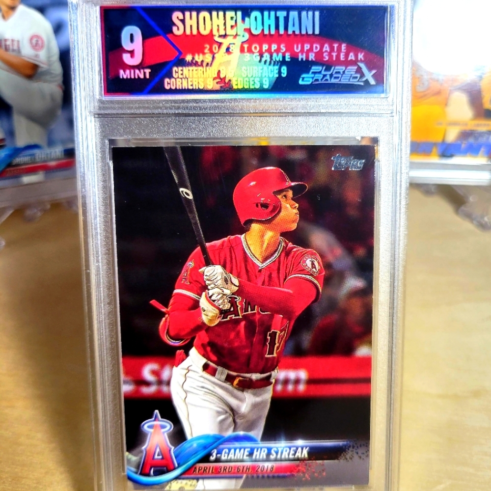 SHOHEI OHTANI ANGELS 2018 TOPPS UPDATE ROOKIE CARD 3 Game HR Streak PGX 9 MINT